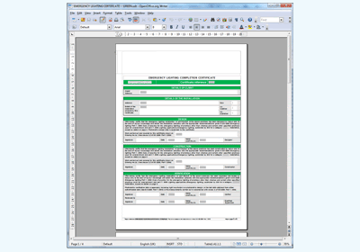 Emergency Lighting Reports Downloadable Electrical Test Certificatesd