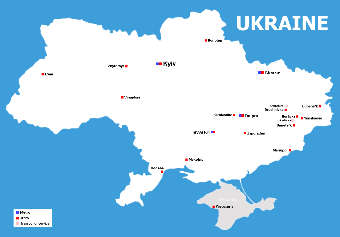 UrbanRail.Net > Ukraine - Metros & Trams