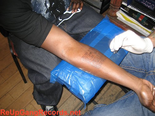 Malice Gets Re-Up Gang Tattoo. While recording new tracks in South Beach, 