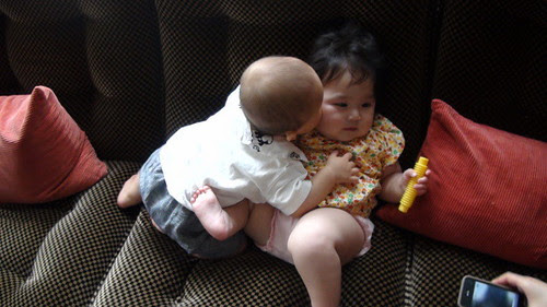 Her friend kisses her...