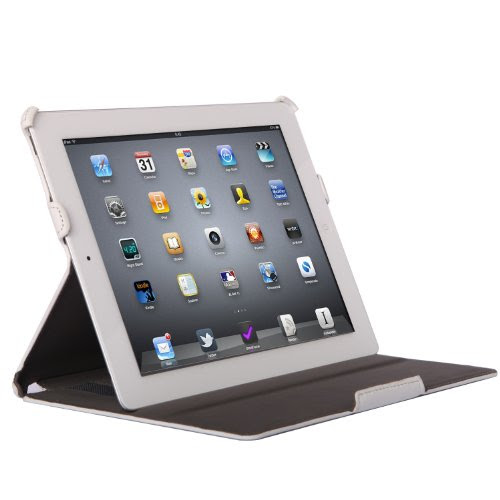 Poetic StrapBack Rigid Leather Wraped Case with Multi-Stand Options for The NEW iPad (3rd generation) / iPad 3 / iPad 2 White - Support Auto Wake/Sleep Function(3 Year Manufacturer Warranty From Poetic)