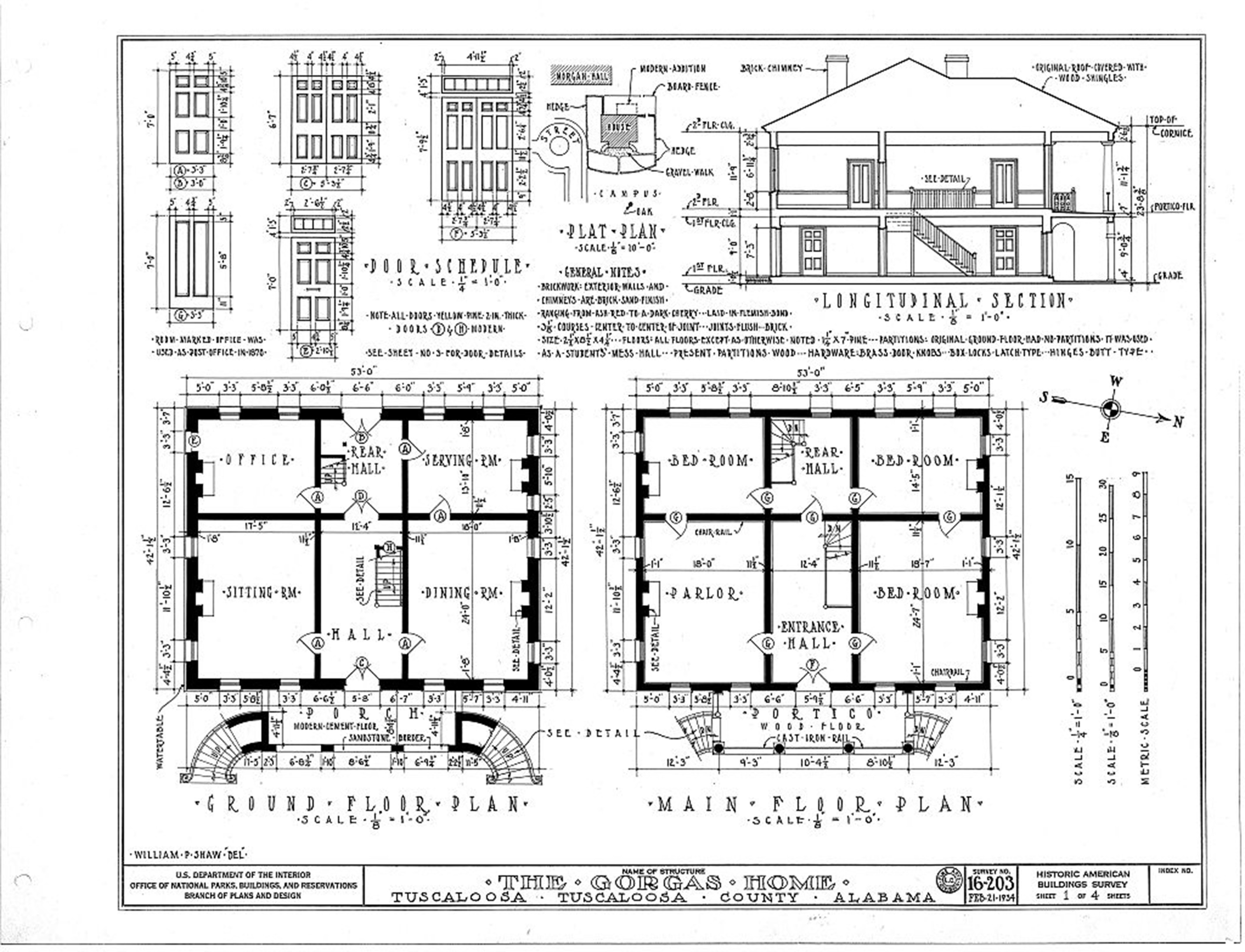 Drawing 1 of 4 Interior Floor Plan Gorgas