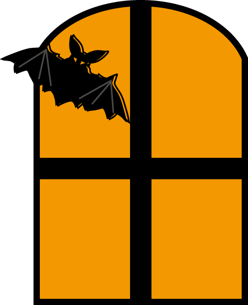 ハロウィン三日月とコウモリのイラスト 無料イラスト フリー素材