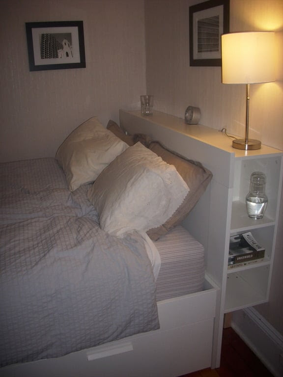 Free-Standing Brimnes Headboard for Renters - IKEA Hackers