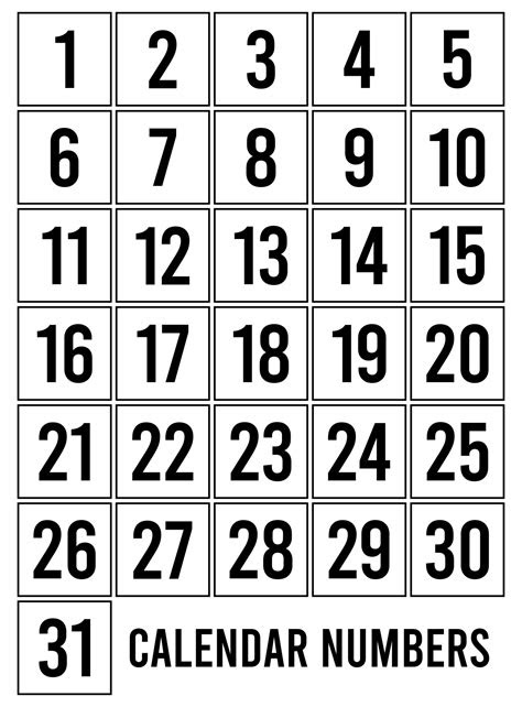 The start of a new year is the perfect time to plan ahead and get organized. 10 best printable december calendar numbers printableecom