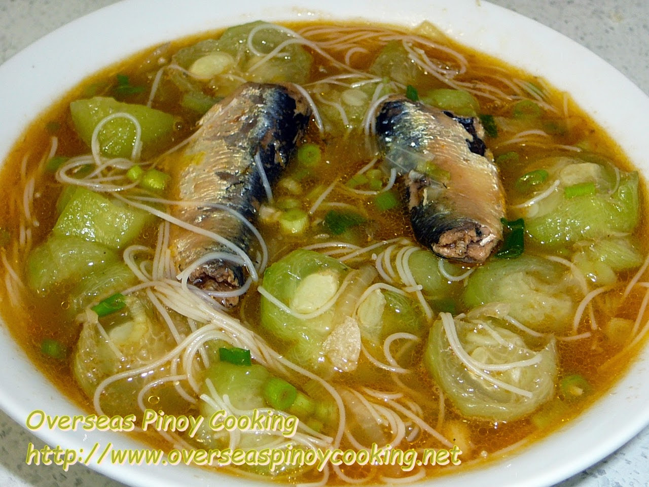 Patola with Canned Sardinas and Misua