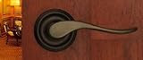 Bedroom Door Lockset Passage Lever Handles Pavilion Hardware for Closet, Hallway & Bedroom Doors in Distressed Arts & Crafts Finish