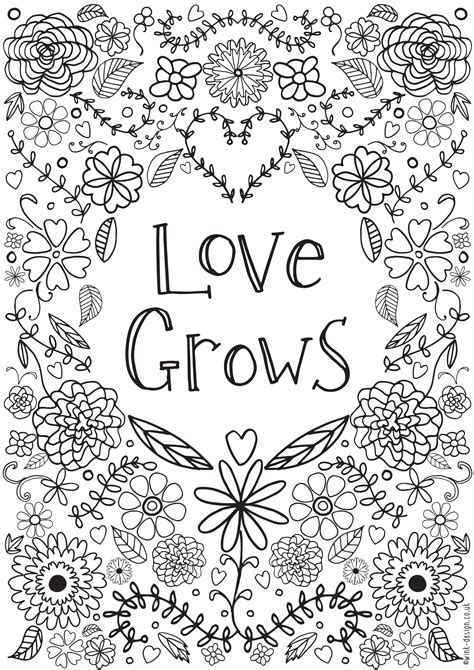 lovegrowscolouring printable coloring pages coloring