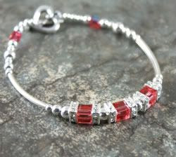 Padparadscha Squared Bracelet - Una Tia Especial