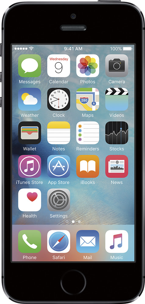 At & t Gophone - Apple Iphone 5s 4g Lte 16gb Memory Prepaid Cell Phone W/airtime Card - Gray