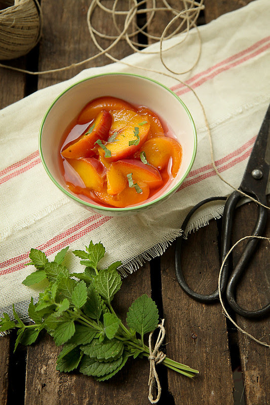 cava peaches and lemon balm