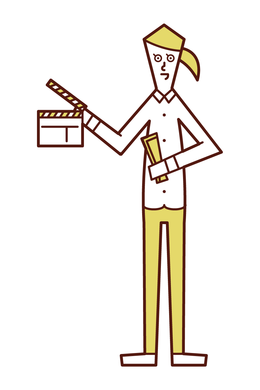 テレビディレクター 女性 のイラスト フリーイラスト素材 Kukukeke ククケケ