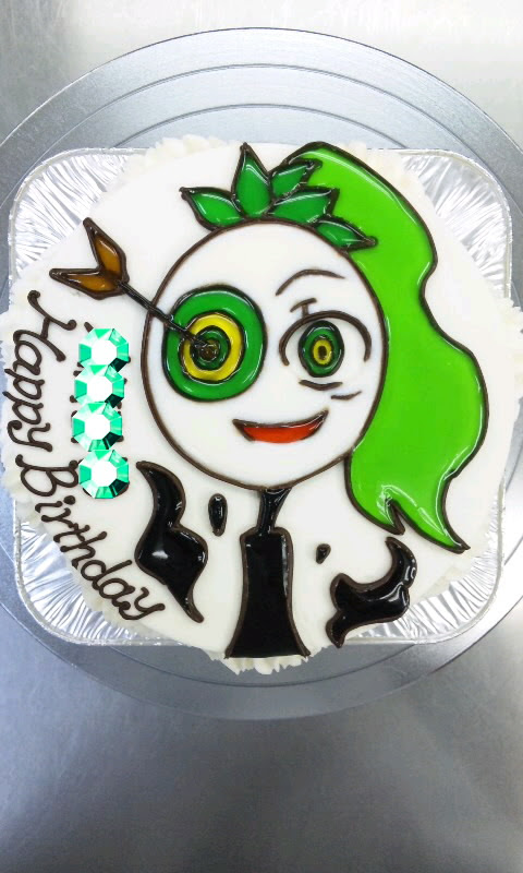 娘デザイン オリ棒 ぼう イラストの ハピバケーキ ケーキはキャンバス ここまで描ける