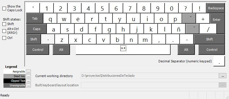 [distribución de teclado panibérico - modo base]