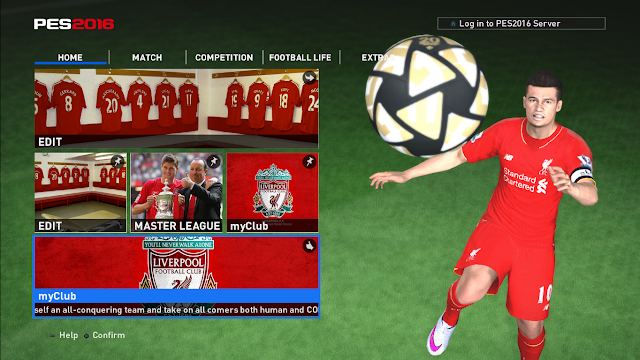 PES 2016 Liverpool Graphic Menu