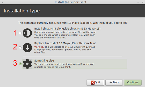 instalation type linuxmint