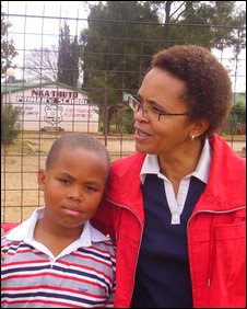 Kedibone Losaba and her son Adi