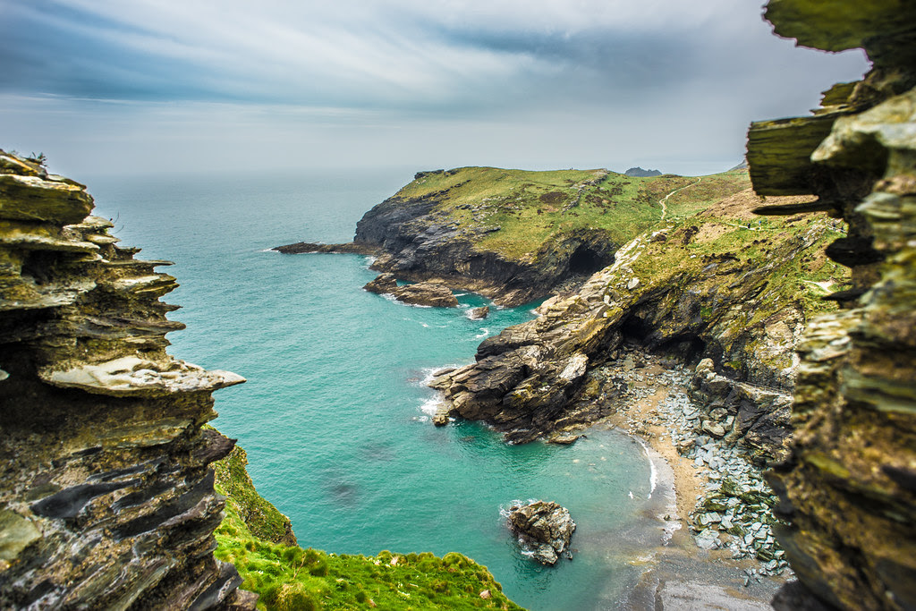 View from the Tintagel castle, Cornwall, United Kingdom