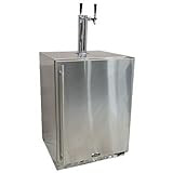 Marvel 60HK-SS-F Dual Faucet Outdoor Kegerator - All Stainless Steel