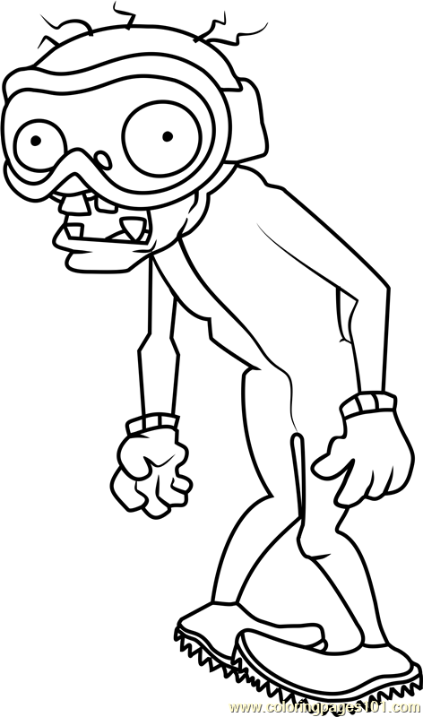 Download Zombie Bobsled Team Coloring Page - Free Plants vs. Zombies Coloring Pages : ColoringPages101.com