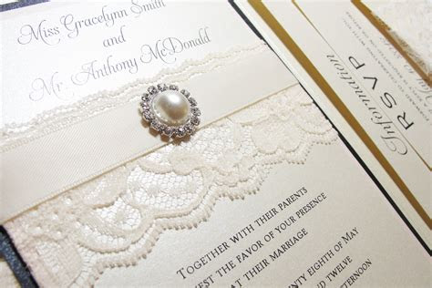 lace wedding invitations
