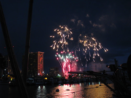 Waikiki fireworks from Marcy