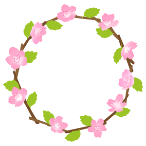 桜の飾り枠2 花 植物イラスト Flode Illustration フロデイラスト