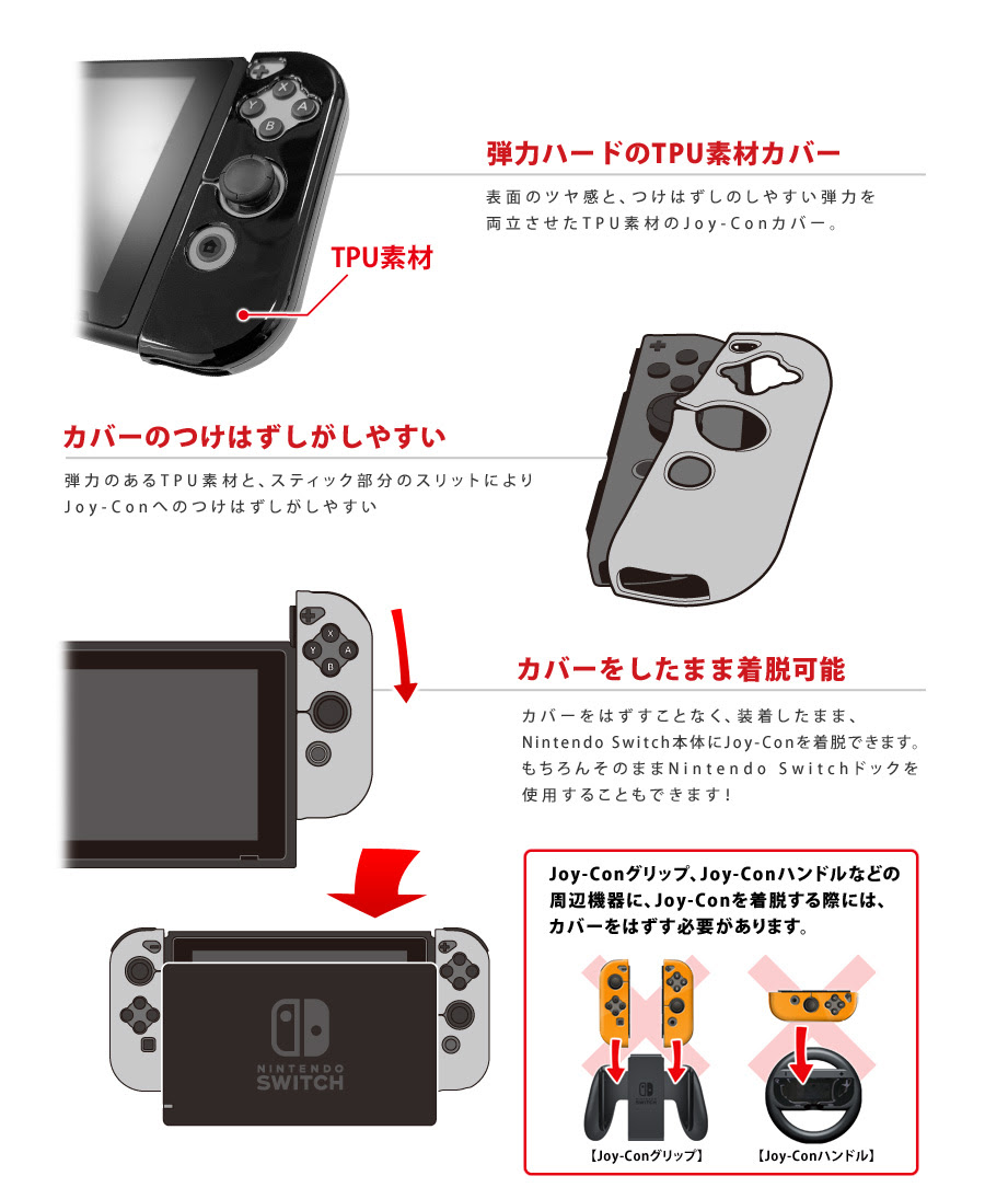 Joy Con Tpuカバー For Nintendo Switch Keysfactory