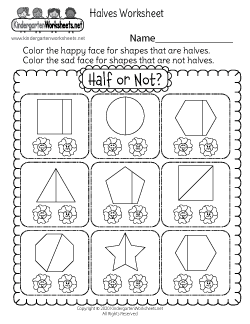 Free Kindergarten Fraction Worksheets - Tackling advanced math through ...