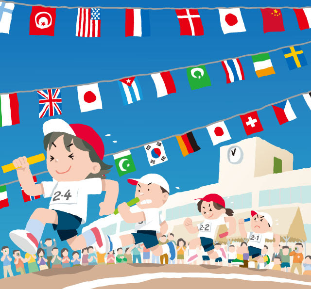 イラストレーター絵仕事 界屋 さかいや イラスト制作ブログ 運動会