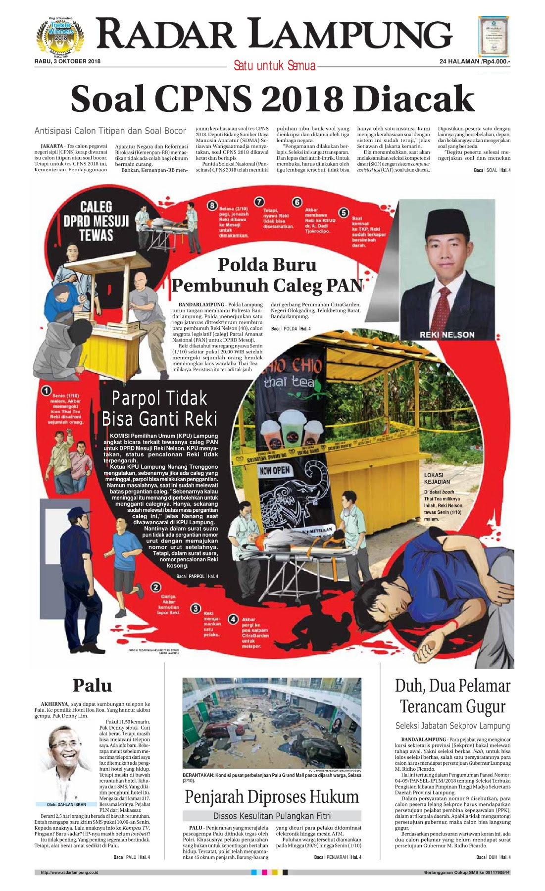 E Paper Radar Lampung 3 Oktober 2018