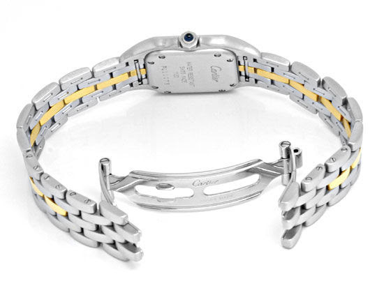 Originalfoto CARTIER PANTHERE FIGARO DAMENUHR STAHLGOLD 3.375€ NEUZ.