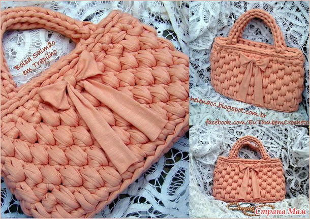 Прикольные вязалочки из футболок.