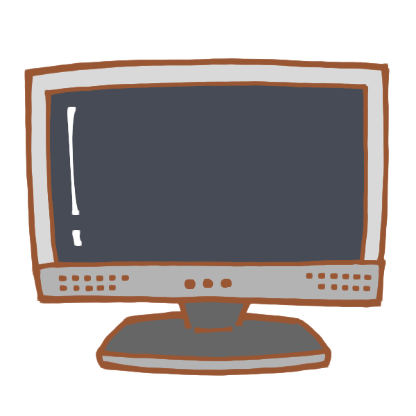 薄型テレビのイラスト かわいいフリー素材が無料のイラストレイン
