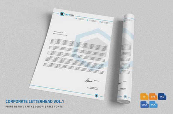 9 Corporate Letterhead 1 with MS Word
