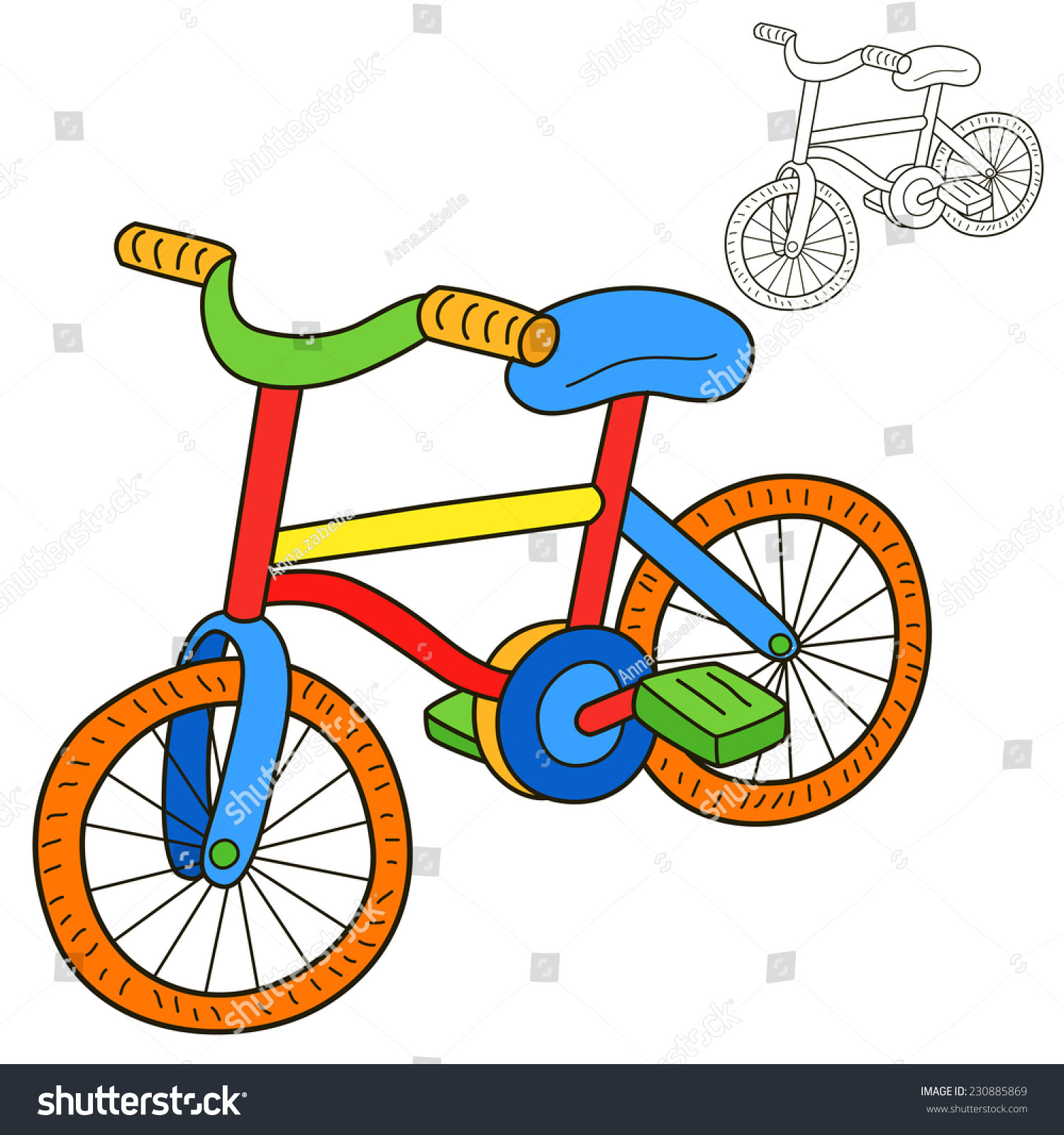 Bicycle Coloring Boo