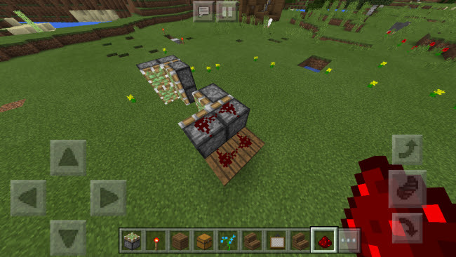 Minecraft Pe 粘着ピストンを使った隠し扉の作り方 Surilog