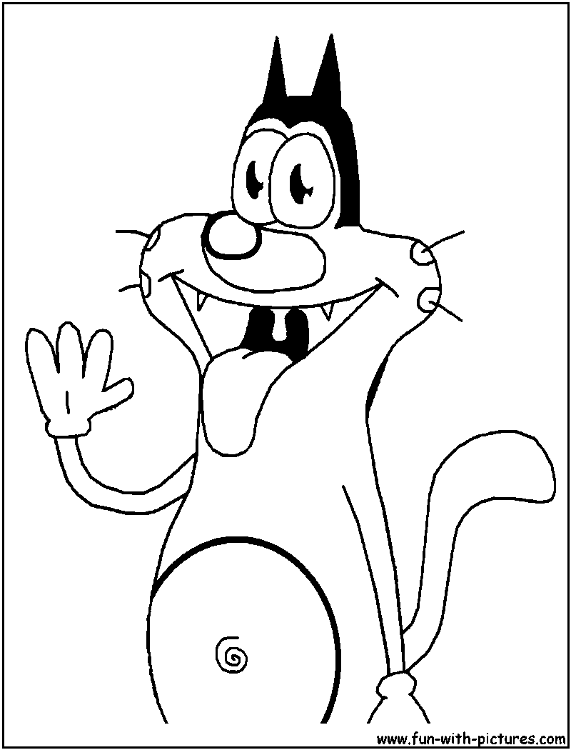 Image Coloriage oggy gratuit