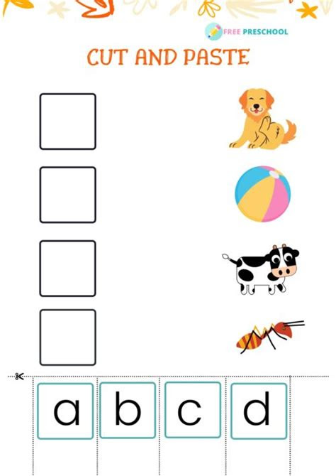  cut and paste worksheets for preschool free preschool