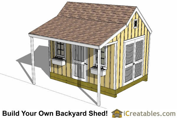 10x12 colonial shed with porch plans icreatables sheds