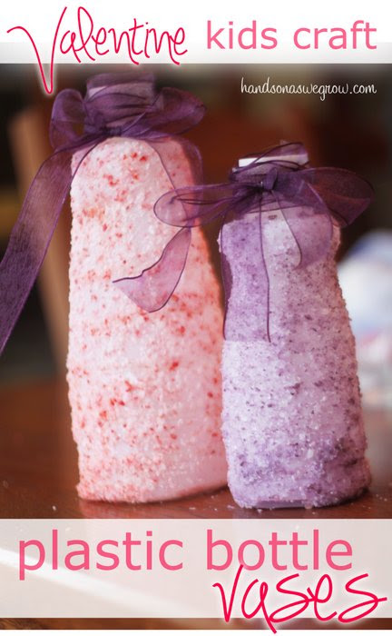 Vase Bottle Craft for Valentines Day