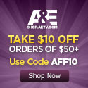 $10 Off at the A&E Shop