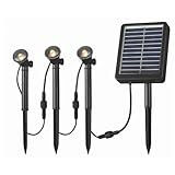 Kenroy Home 60504 Solar Spotlight 3-Light String, Black Finish