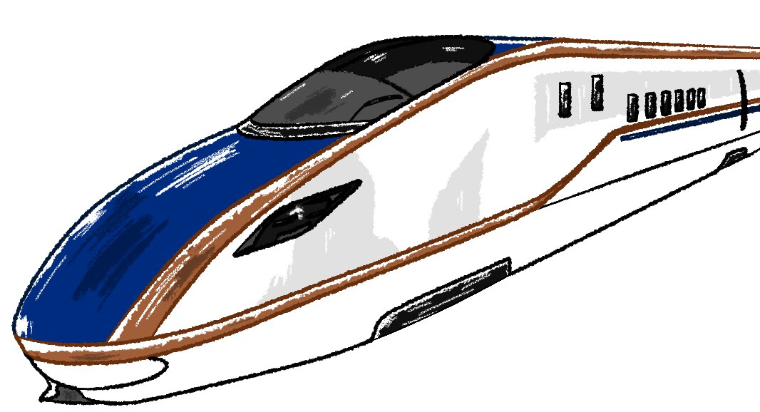 北陸新幹線のイラストが無料のフリー素材 画像は先頭車両でe7系でw7系 ご使用は 無料イラストとか 楽天ブログ
