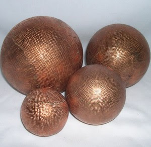 Decorative Spheres Orbs 3" 5" 6" Hammered Copper Hand Made ...