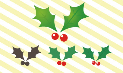 クリスマス ヒイラギイラスト Ec Design デザイン