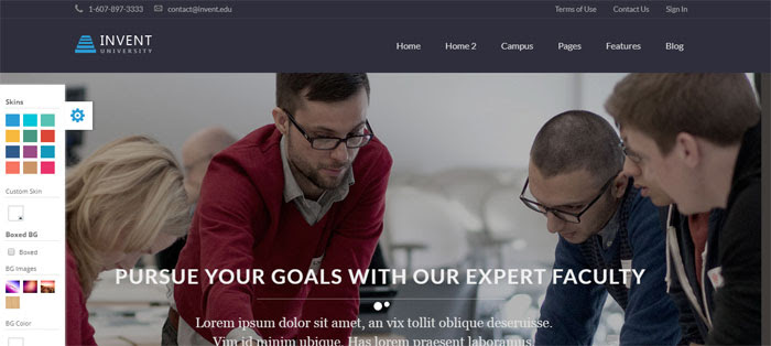 Invent WordPress Themes for Schools, Colleges, Kindergartens and more