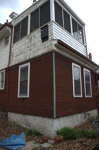 The bat house in place