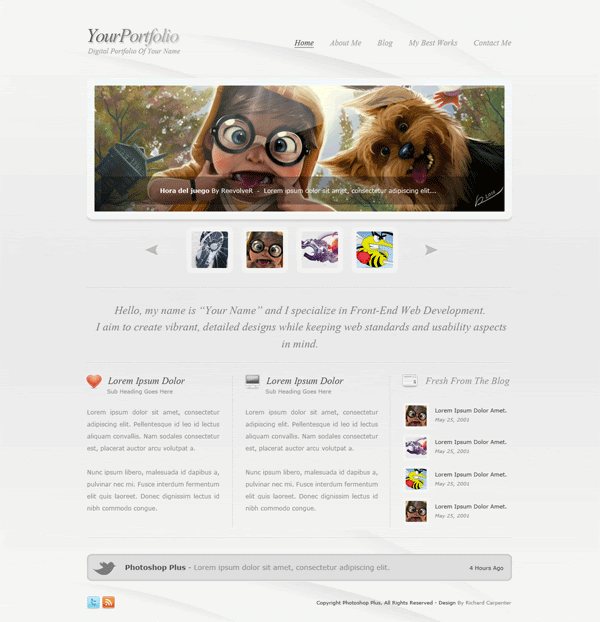 Clean Portfolio Layout