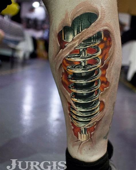 nice stossdaempfer biomechanische tattoo tattoos coole